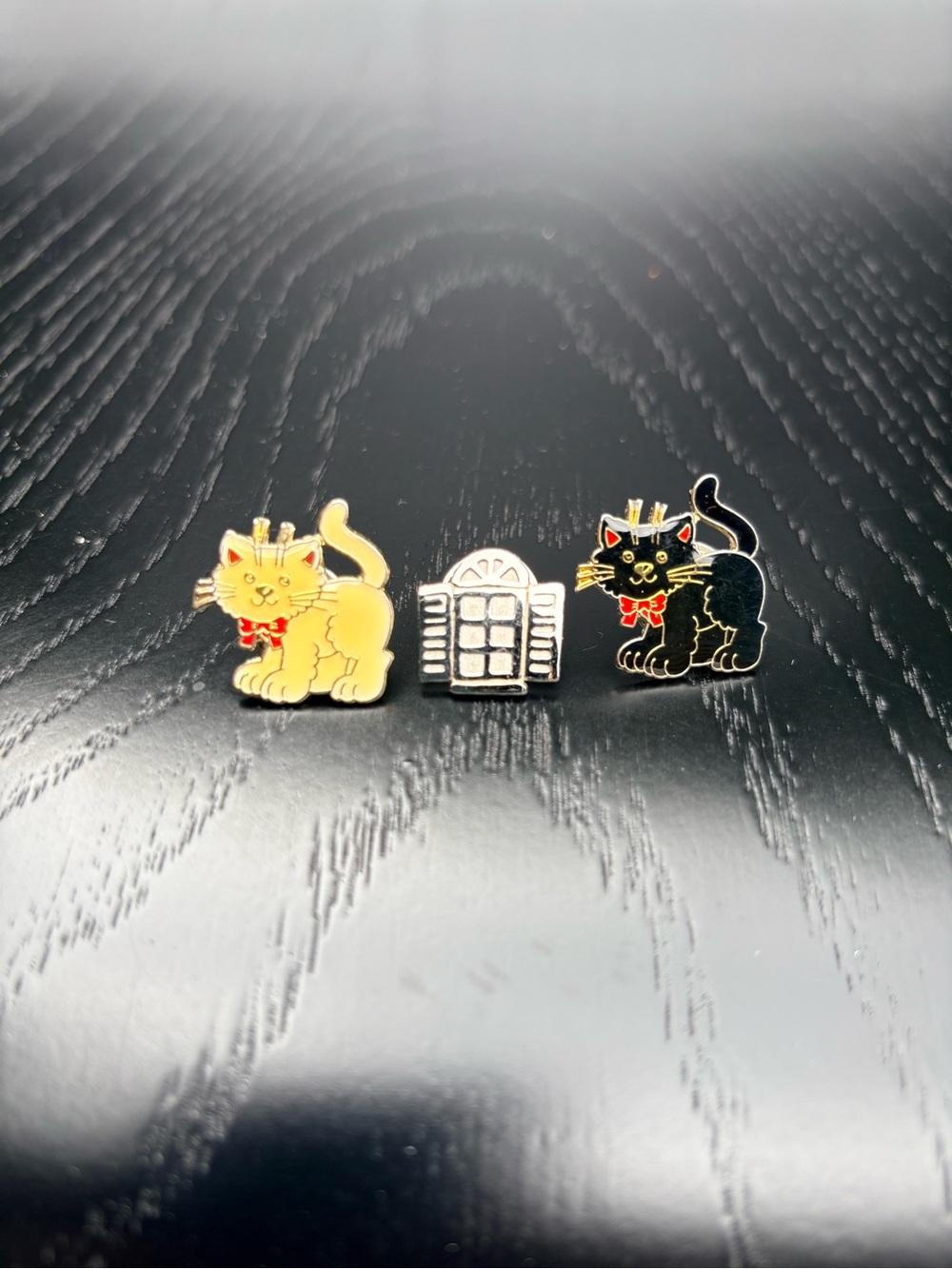 Cat Enamel Pin Set - Vintage
